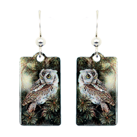 Millette's Screech Owl Earrings #1743 by d'ears