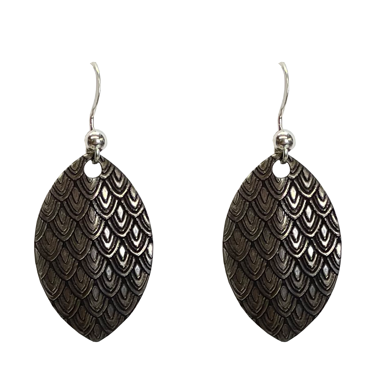 Engraved Dragon Scales earrings, d'ears #2727