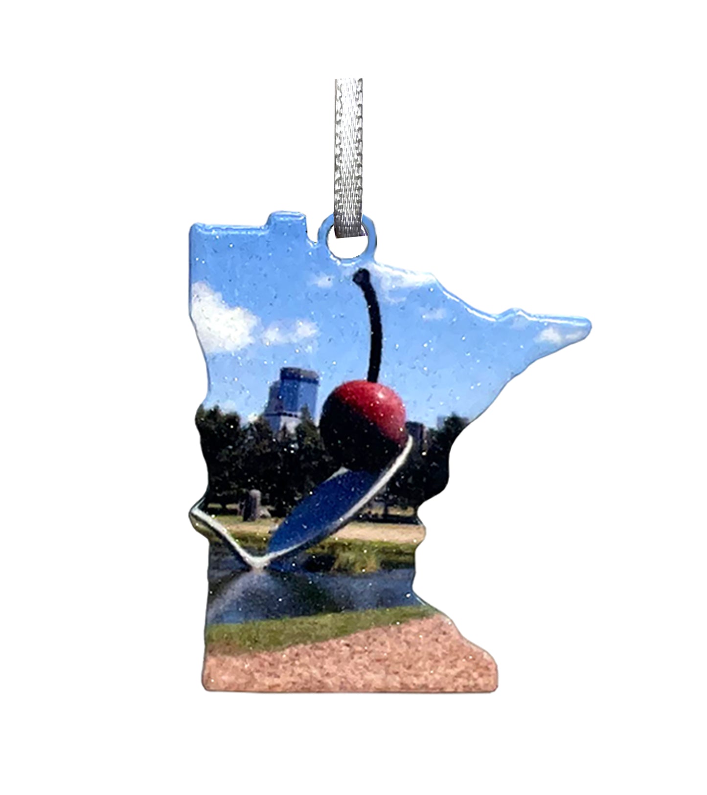 MN, Cherry on Spoon, Ornament 2.5 inch, #8008