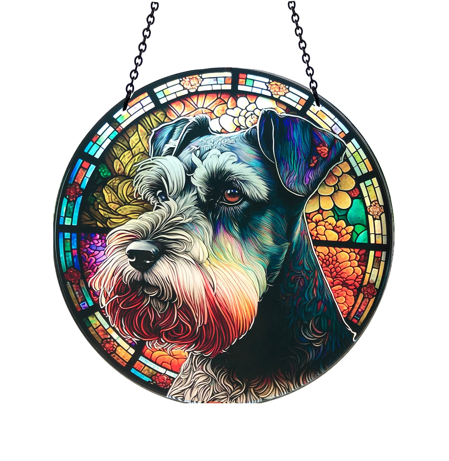 Giant Schnauzer Acrylic Suncatcher with Chain #SC133 by d'ears