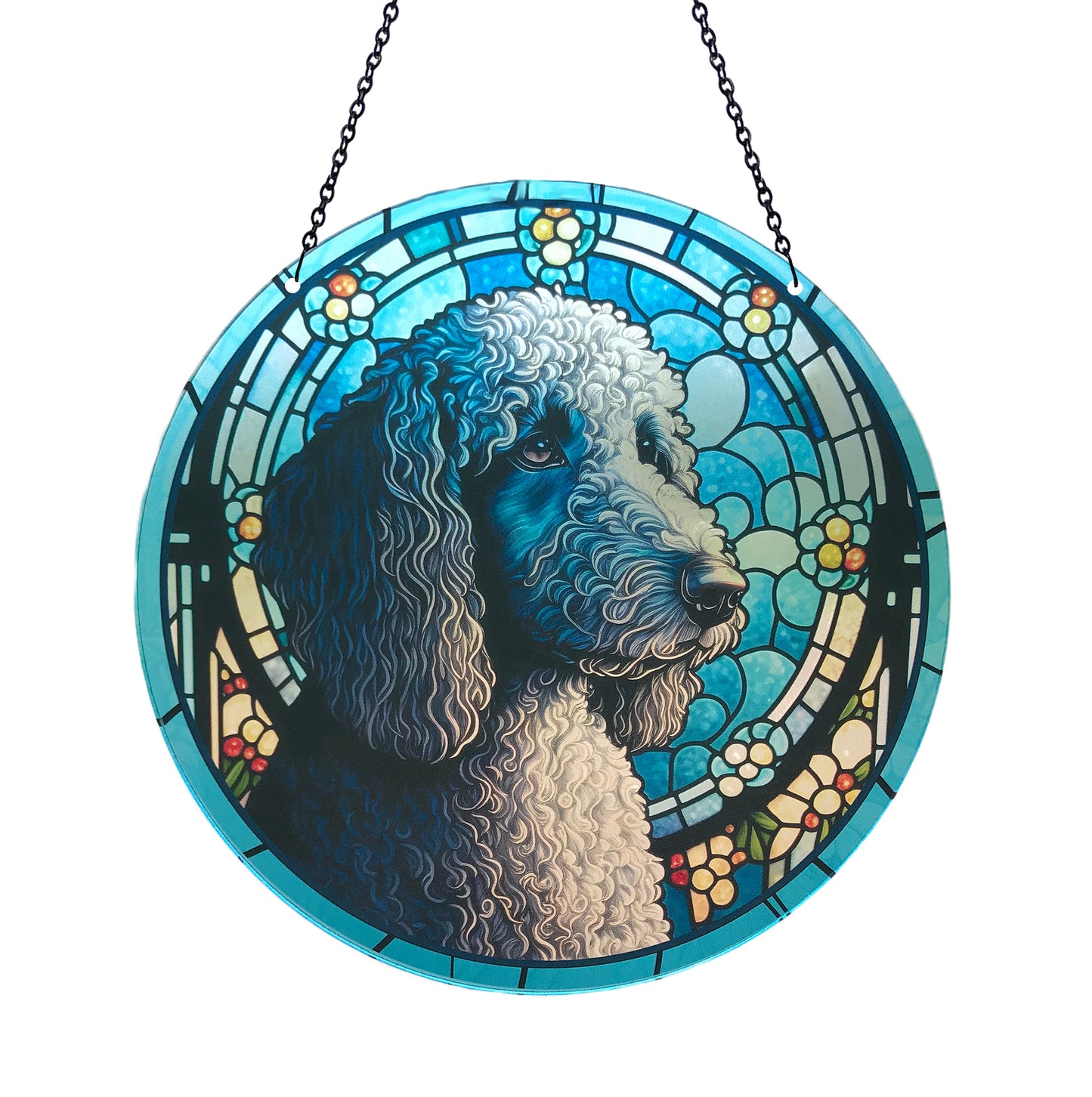 Standard Poodle Suncatcher with Chain #SC136 by d'ears