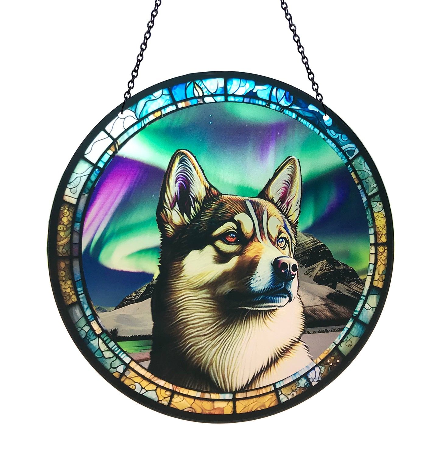 Akita Acrylic Suncatcher with Chain #SC142 by d'ears