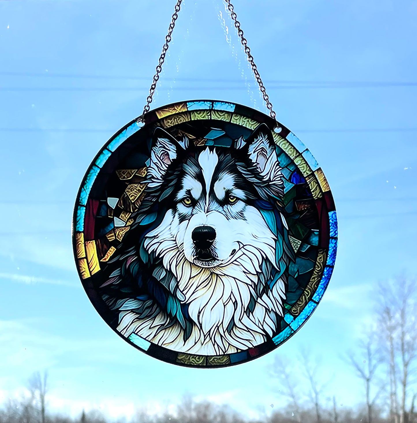 Malamute Acrylic Suncatcher #SC143 by d'ears