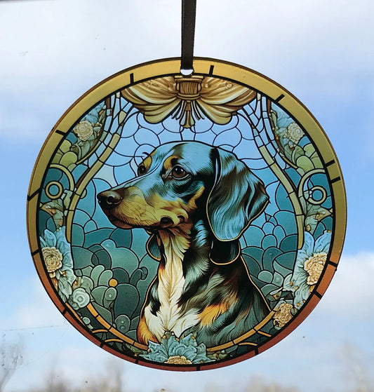 Dachshund, Acrylic Window Ornament #SC160