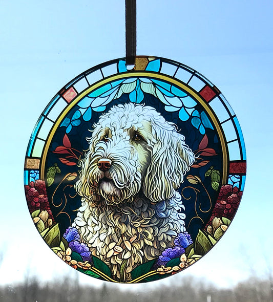 Golden Doodle, Acrylic Window Ornament #SC164