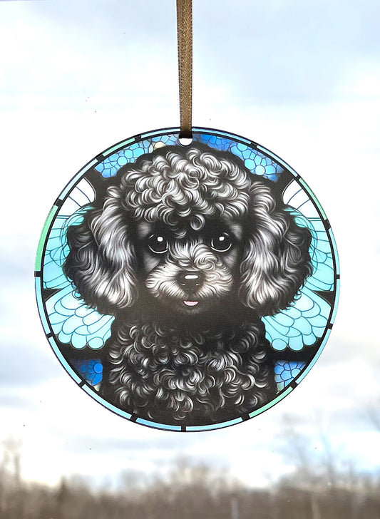 Toy Poodle, Acrylic Window Ornament #SC169