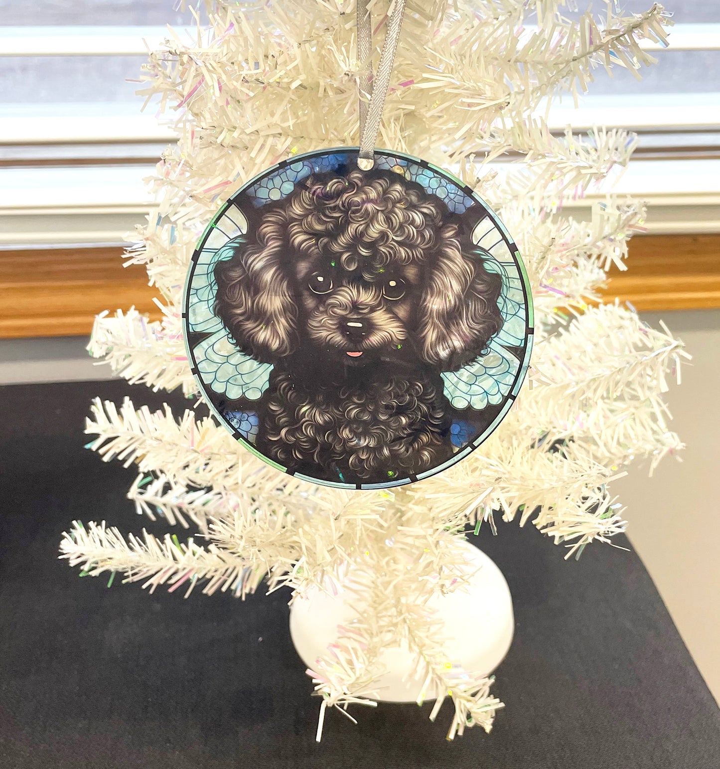 Toy Poodle, Acrylic Window Ornament #SC169