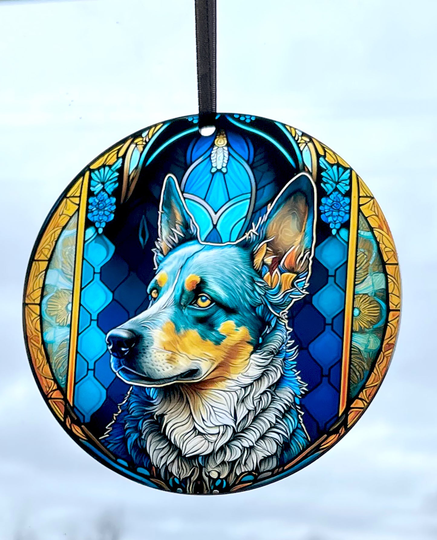 Blue Heeler, Acrylic Window Ornament #SC184