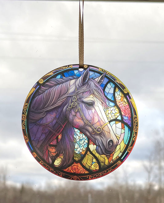 Colorful Horse, Acrylic Window Ornament #SC186