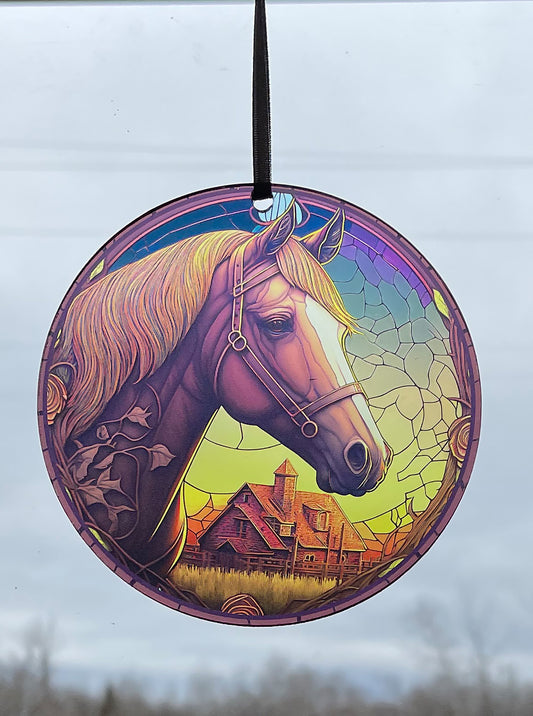 Country Horse, Acrylic Window Ornament #SC194