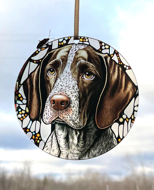 German Shorthair Pup, Acrylic Window Ornament #SC198