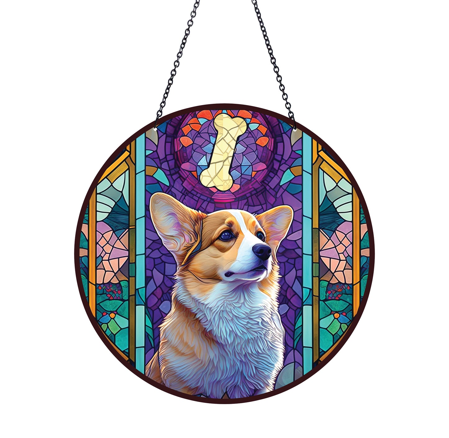 Corgi Acrylic Suncatcher with Chain #SC204 by d'ears