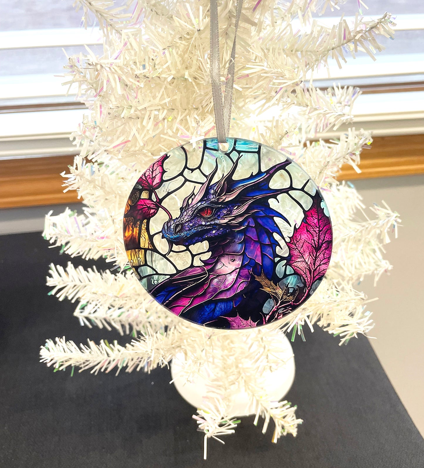 Purple Dragon, Acrylic Window Ornament #SC212