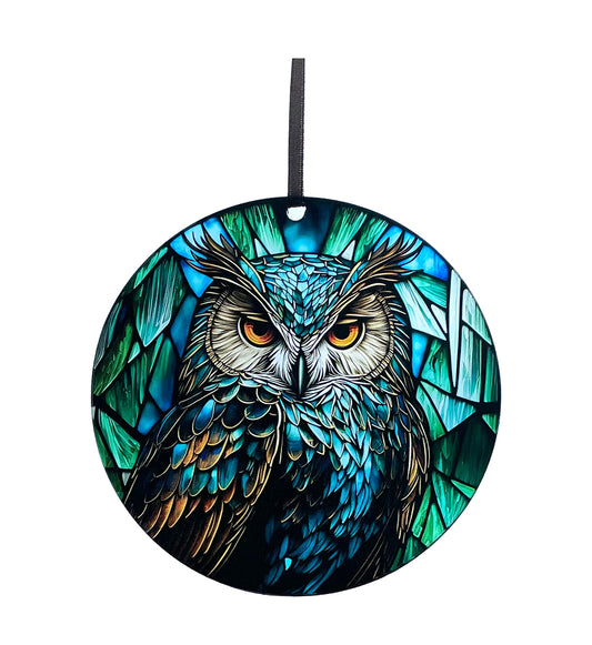 Owl Acrylic Window Ornament #SC214