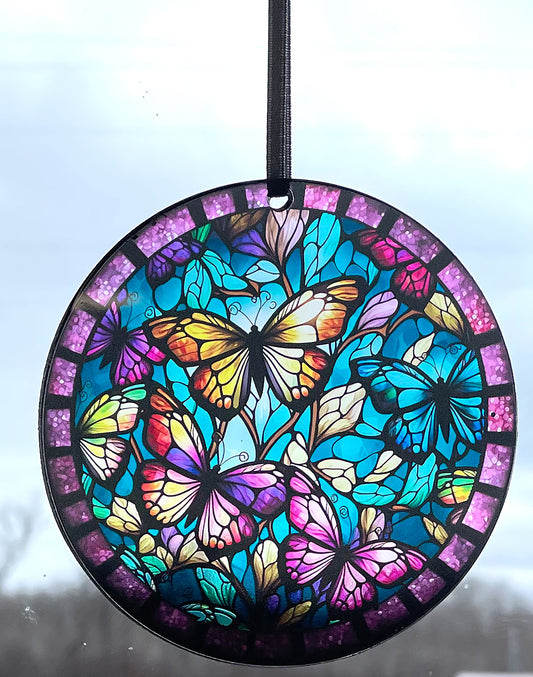 Butterflies, Acrylic Window Ornament #SC215
