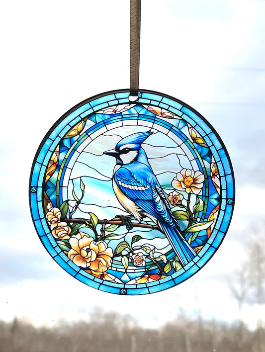 Blue Jay, Acrylic Window Ornament #SC217