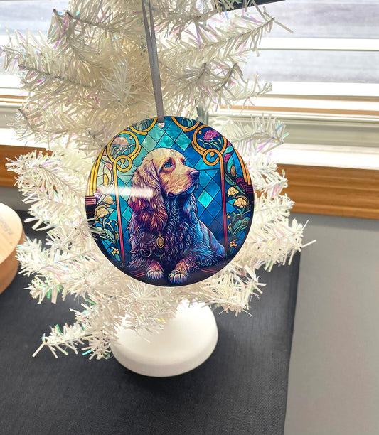 Brown Spaniel, Acrylic Window Ornament #SC228