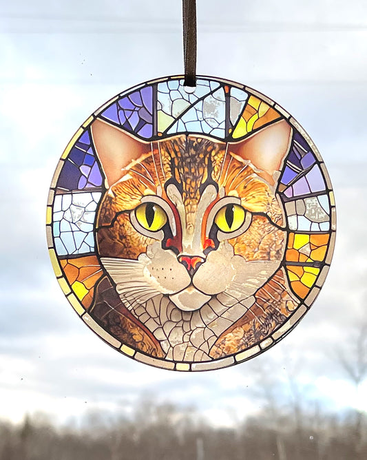 Cat Art, Acrylic Window Ornament #SC230