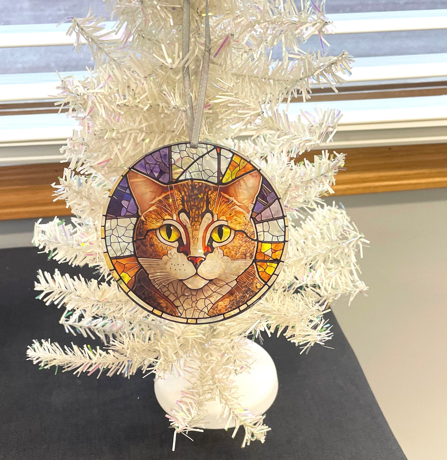 Cat Art, Acrylic Window Ornament #SC230
