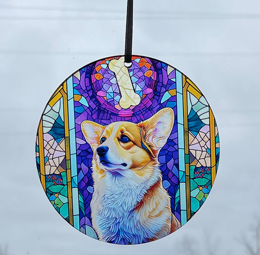 Corgi, Acrylic Window Ornament #SC233