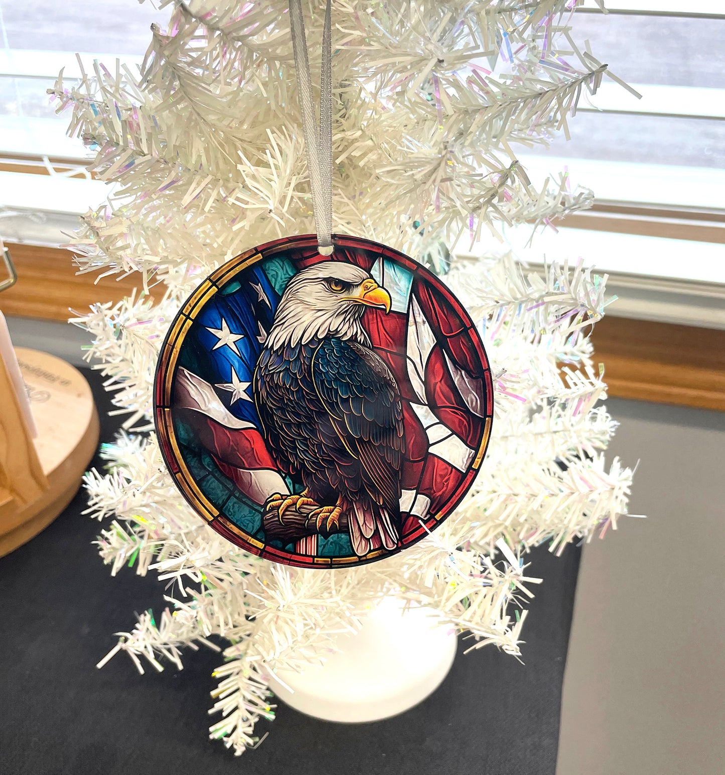 Patriotic Eagle, Acrylic Window Ornament #SC225