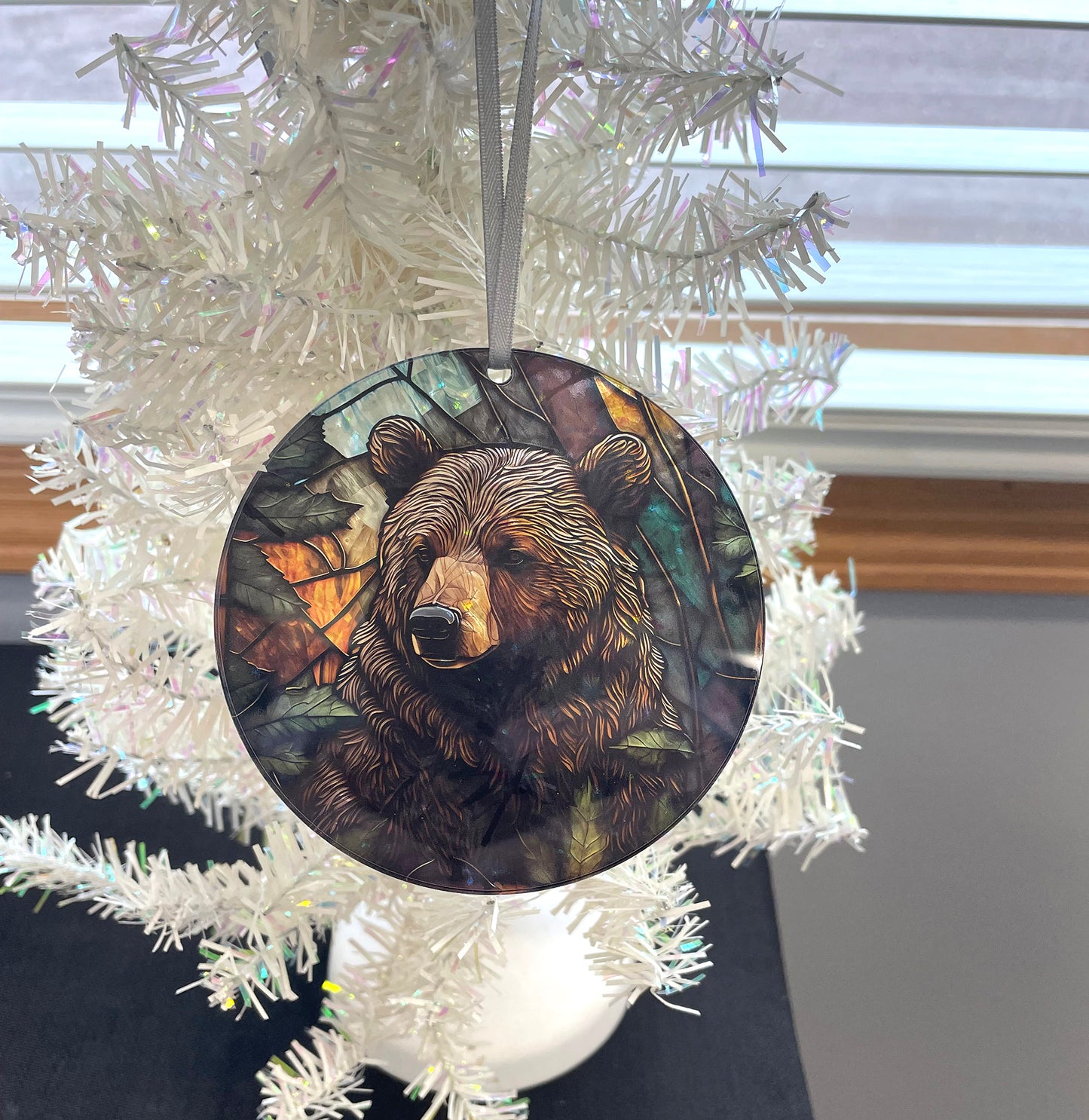Brown Bear, Acrylic Window Ornament #SC236