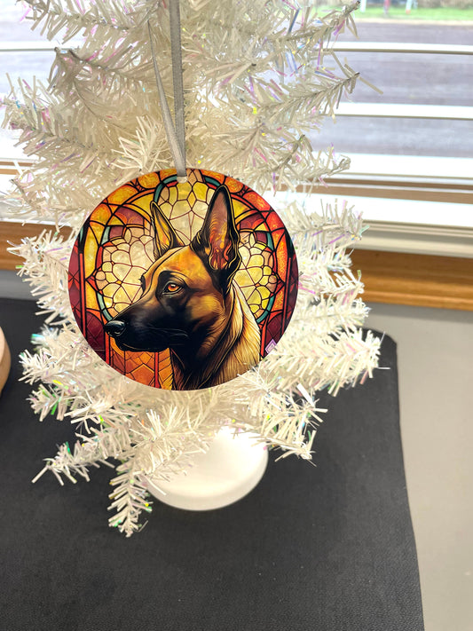 Malinois, Acrylic Window Ornament #SC241 by d'ears