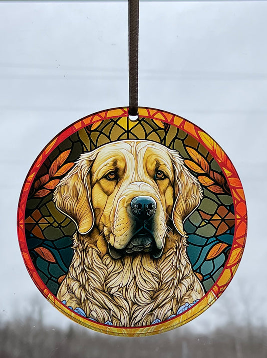 Fall Retriever, Acrylic Window Ornament #SC246