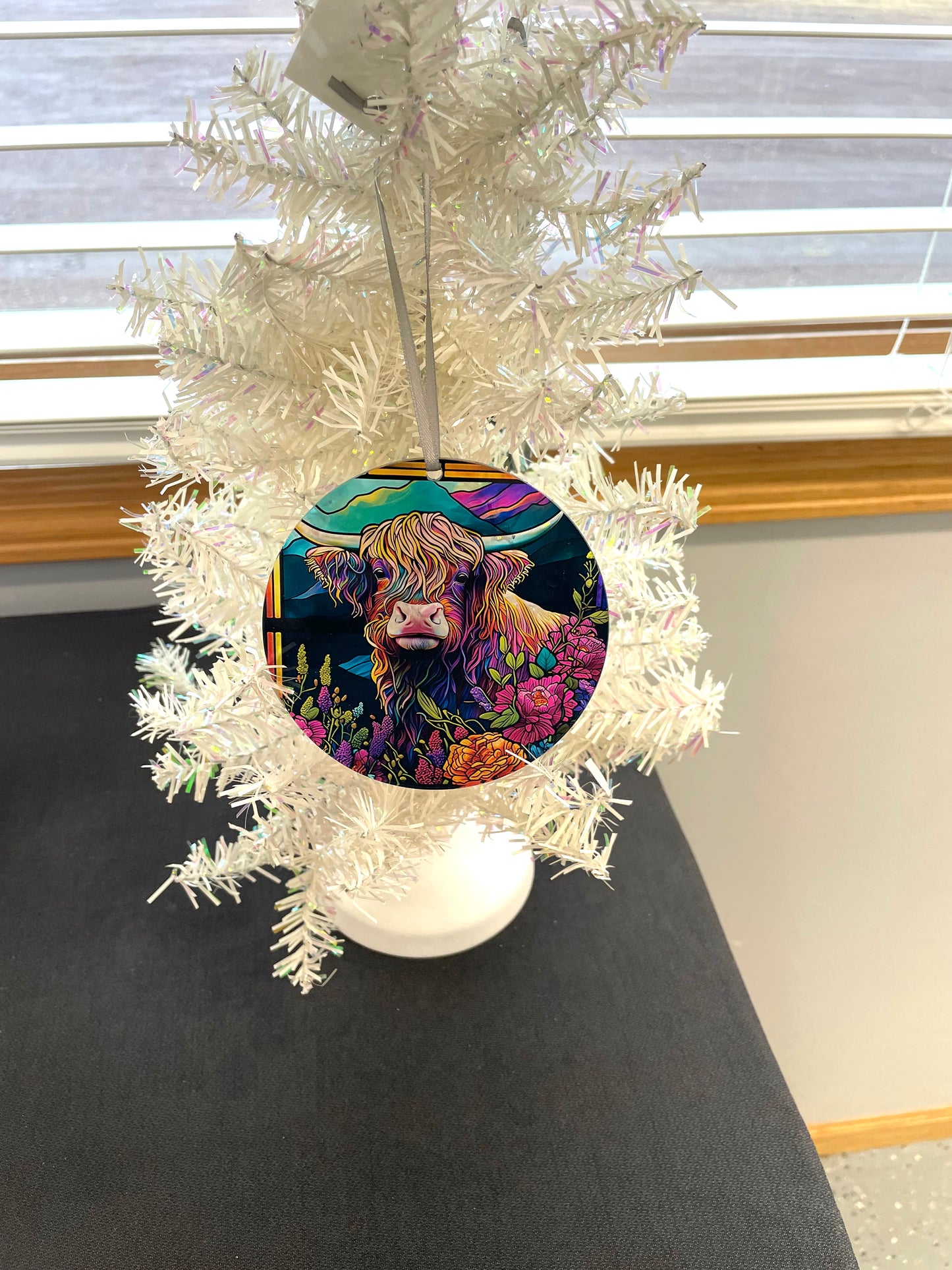 Highland Cow, Acrylic Window Ornament #SC251