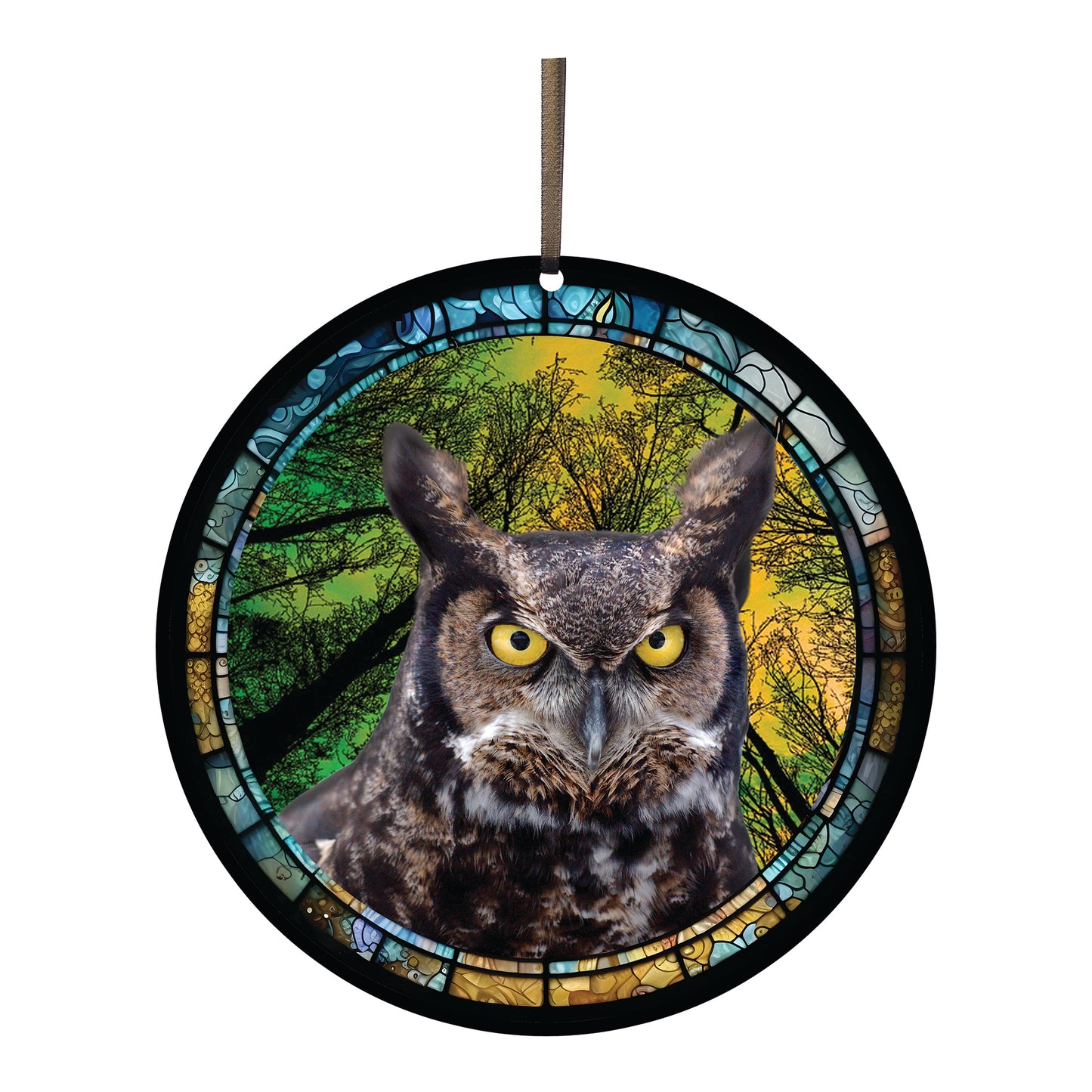 Tree Top Owl Acrylic Window Ornament #SC257