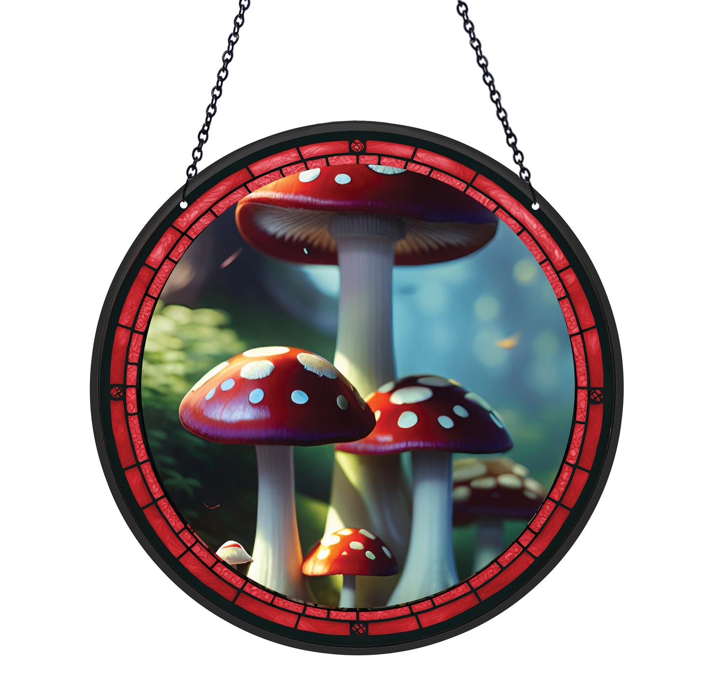Mushroom Acrylic Suncatcher with Chain #SC260 by d'ears