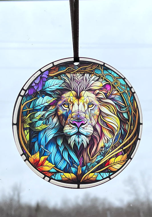 Lion, Acrylic Window Ornament #SC273