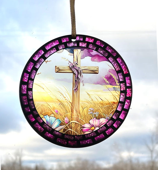 Cross, Acrylic Window Ornament #SC278