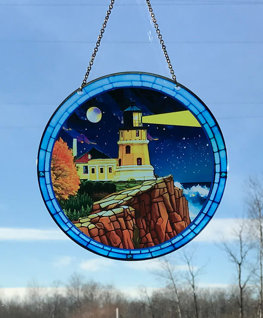 Split Rock Lighthouse Acrylic Suncatcher #SC287 by d'ears
