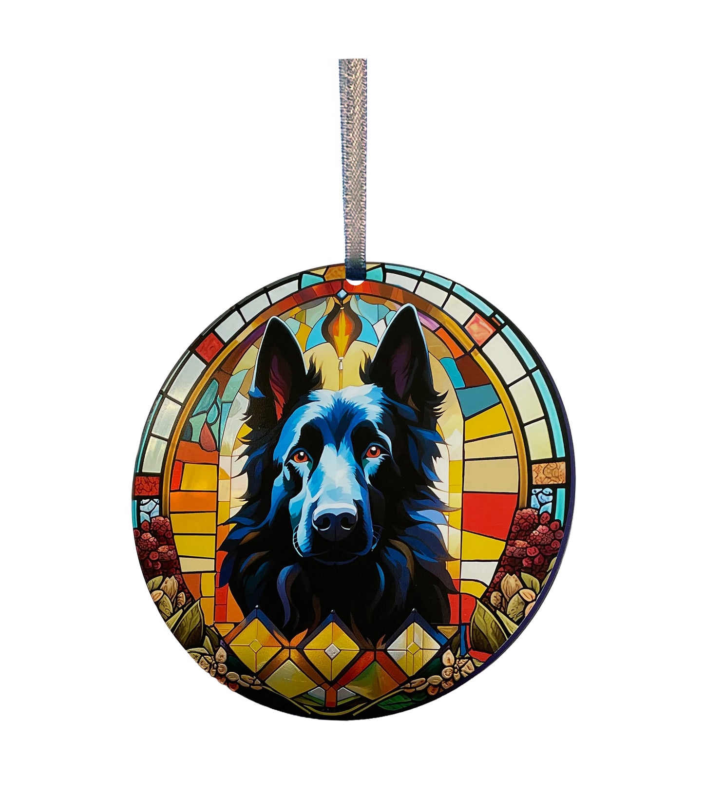 Belgian Sheep Dog Acrylic Window Ornament #SC292 by d'ears