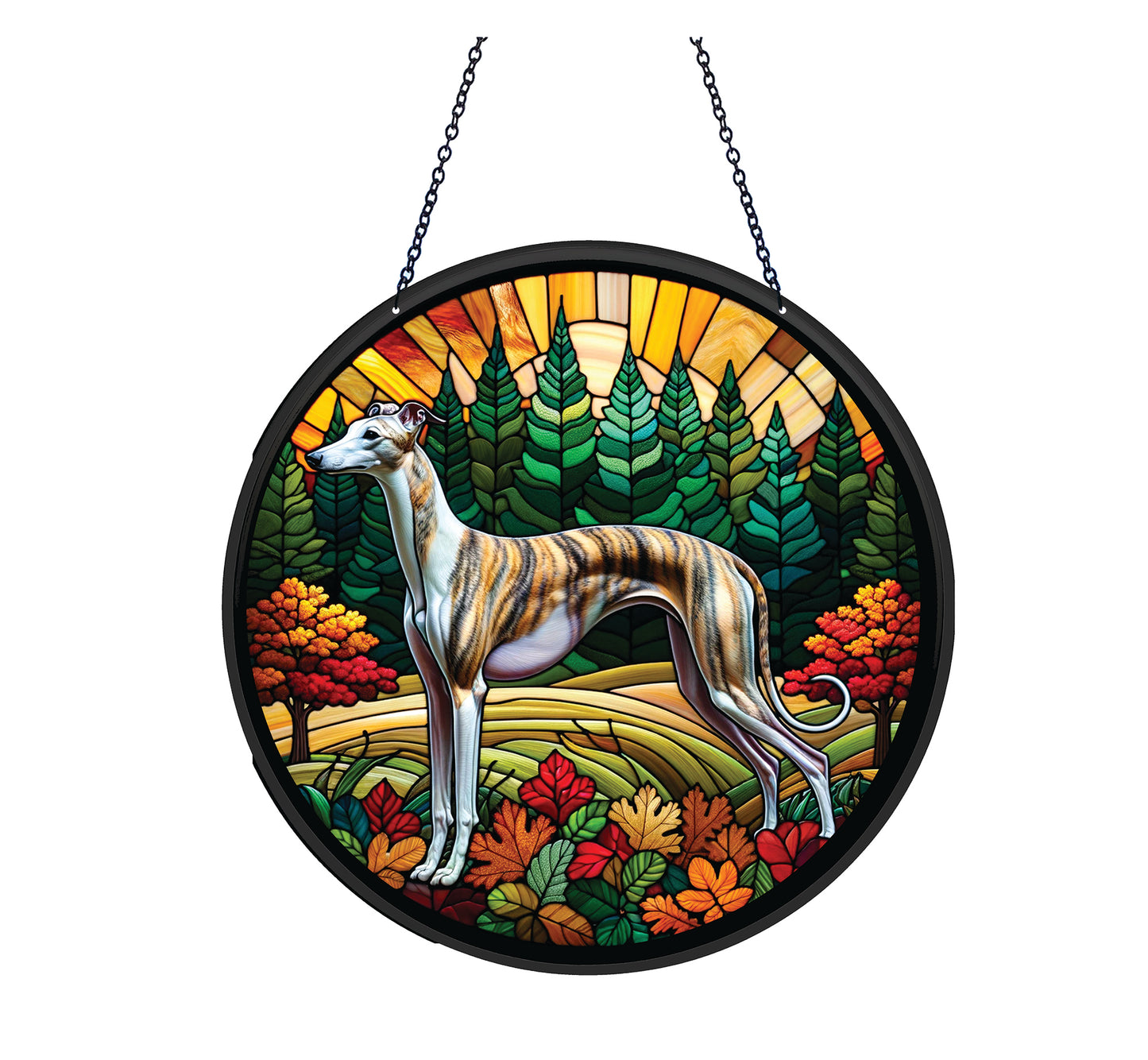 Whippet Acrylic Suncatcher with chain #SC295 by d'ears