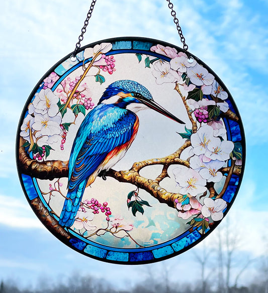 Kingfisher Acrylic Suncatcher with Chain #SC311 by d'ears