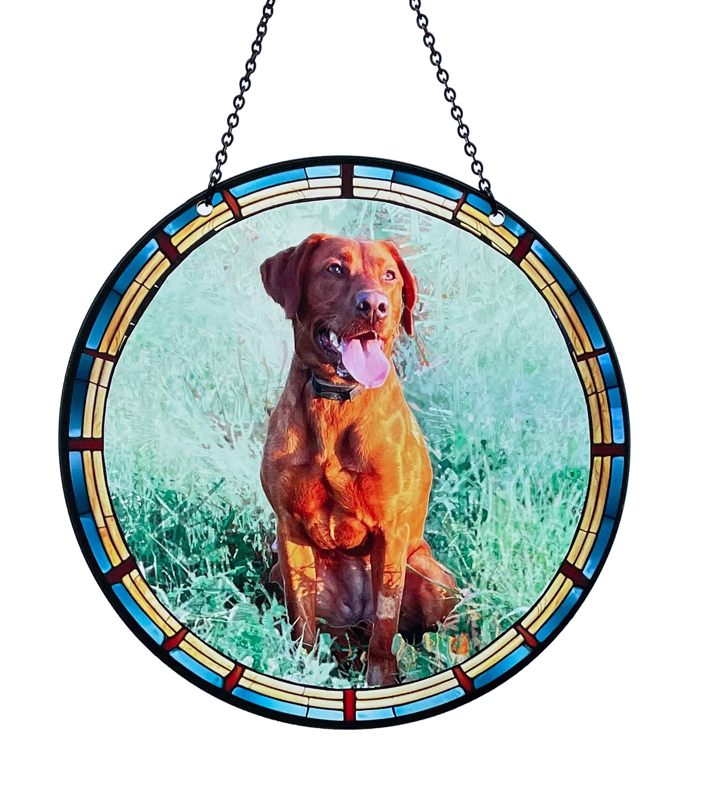 Red Labrador Acrylic Suncatcher with Chain #SC315 by d'ears