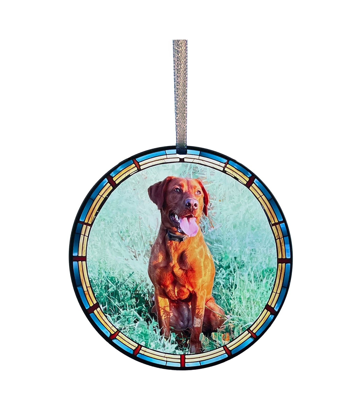 Red Labrador, Acrylic Window Ornament #SC316 by d'ears