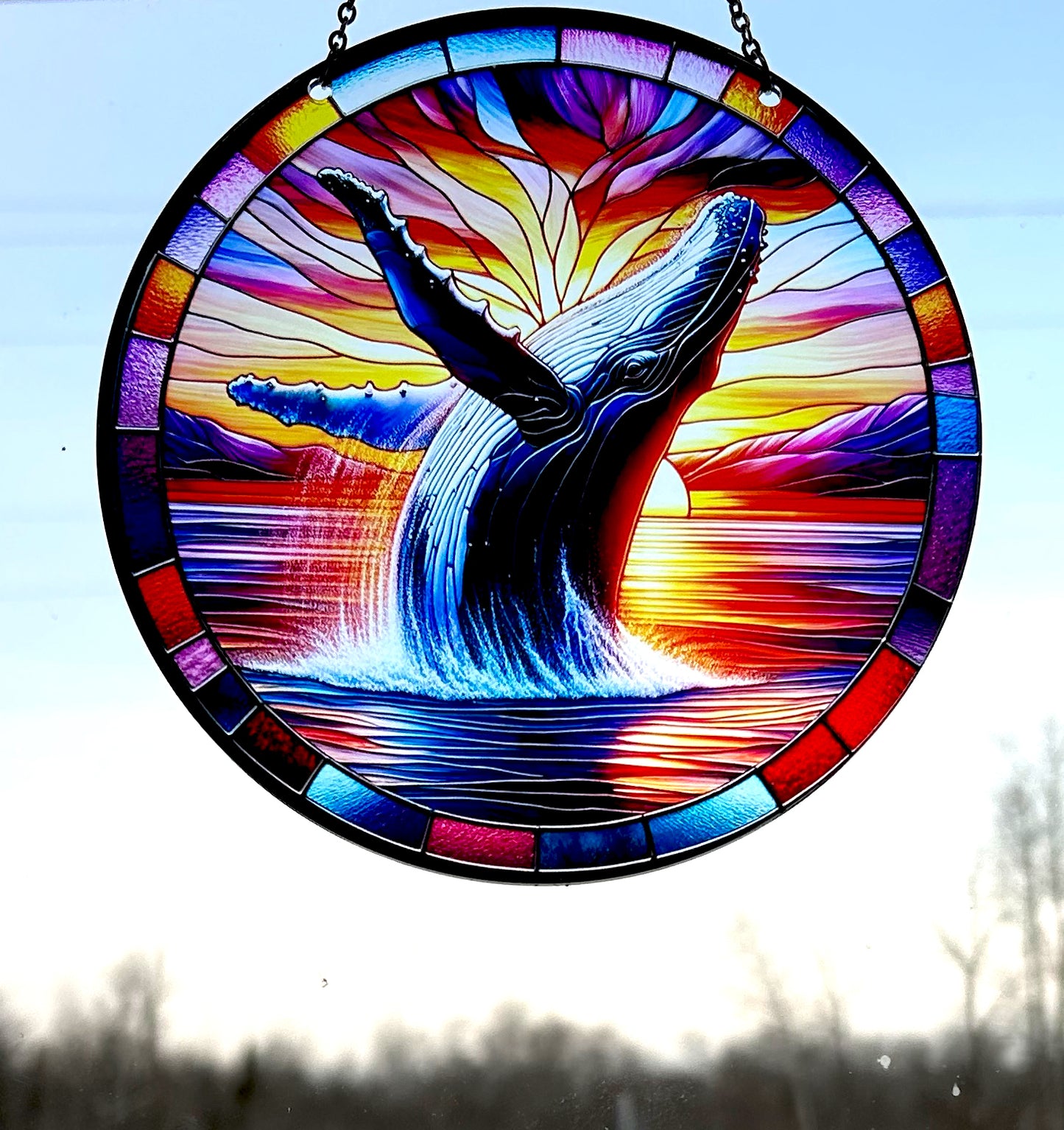 Sunset Breach Acrylic Suncatcher #SC335 by d'ears