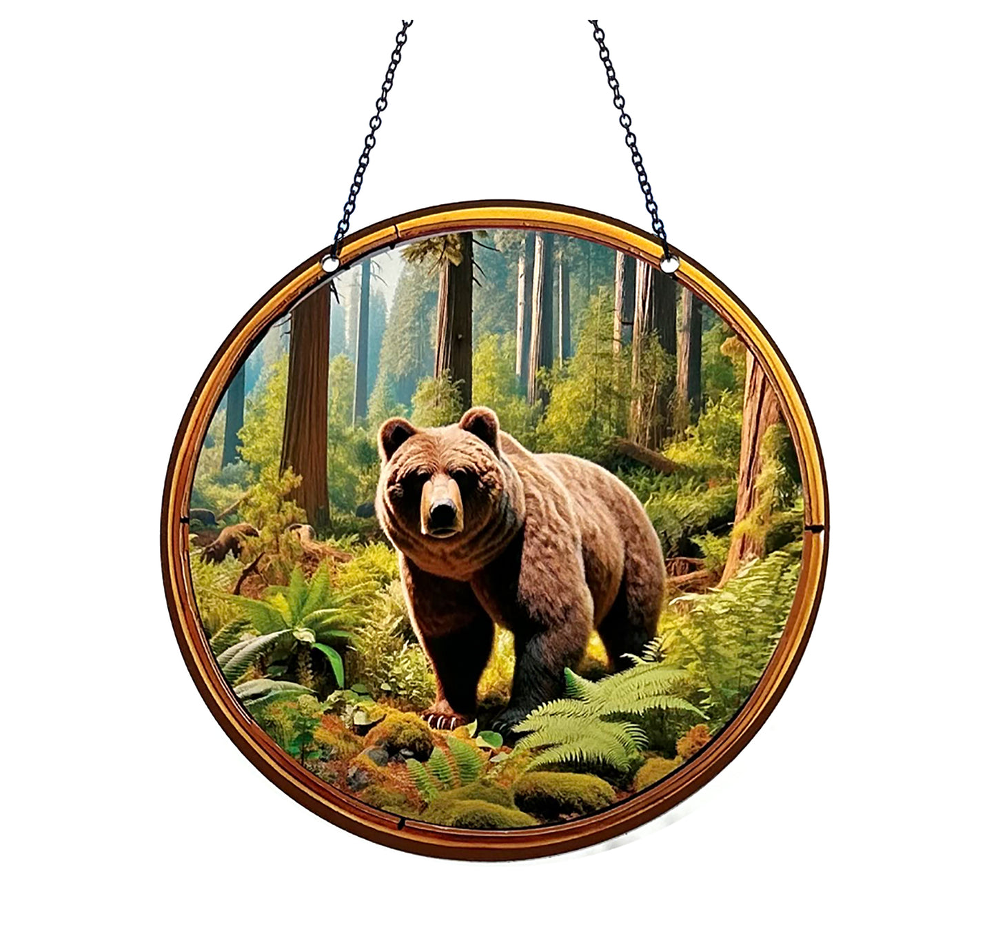 Grizzly Acrylic Suncatcher with Chain #SC360 by d'ears