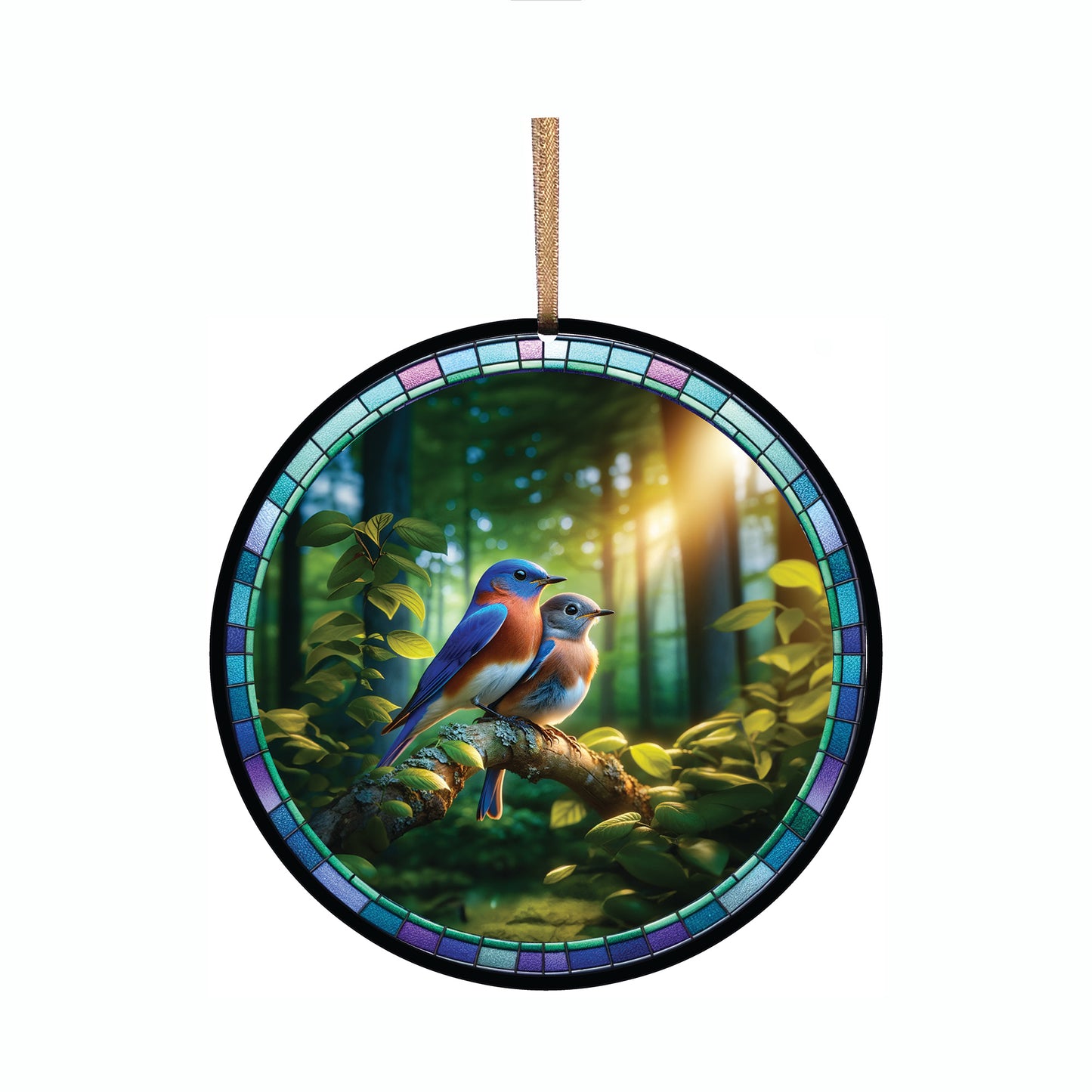 Blue Birds, Acrylic Window Ornament #SC380
