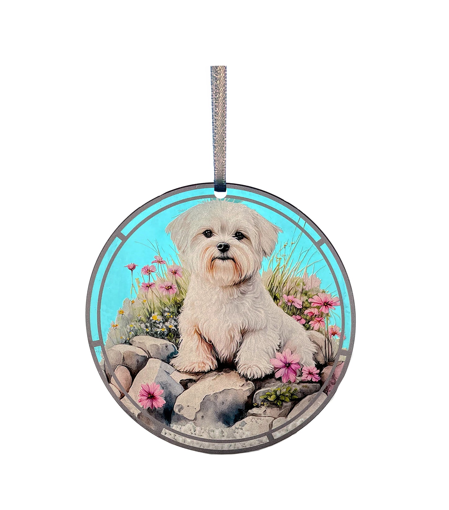Maltese Terrier, Acrylic Window Ornament #SC422