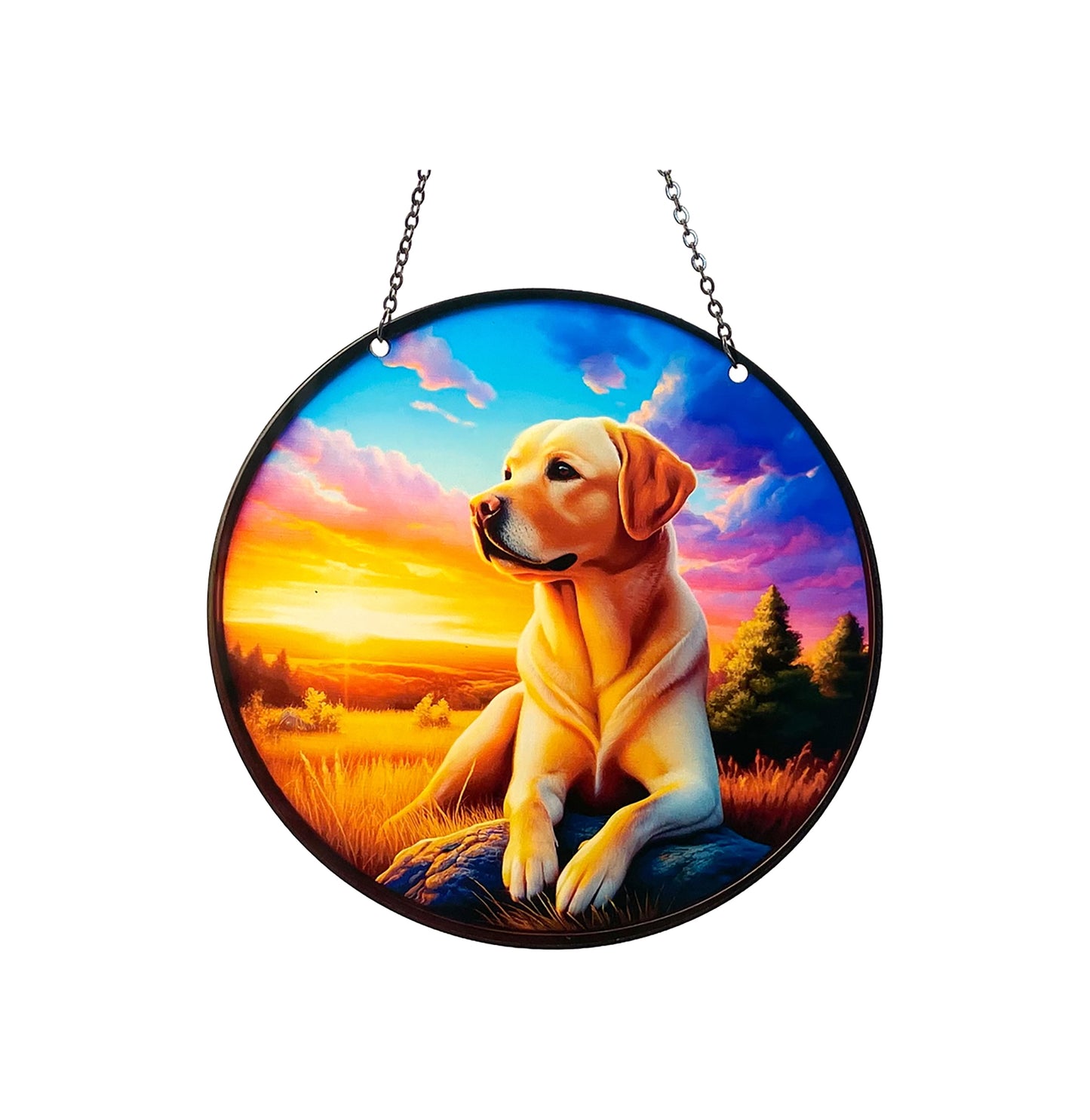 Yellow Lab Acrylic Suncatcher with chain #SC424 by d'ears