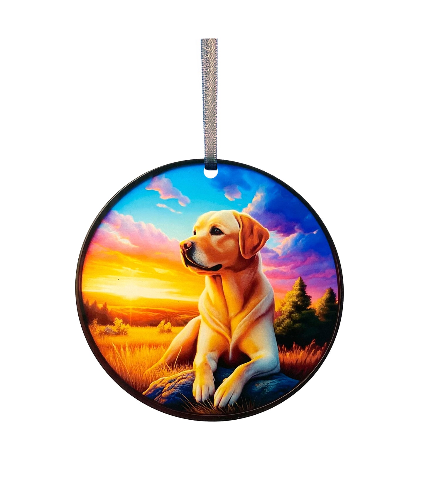 Yellow Lab Acrylic Window Ornament #SC433 by d'ears
