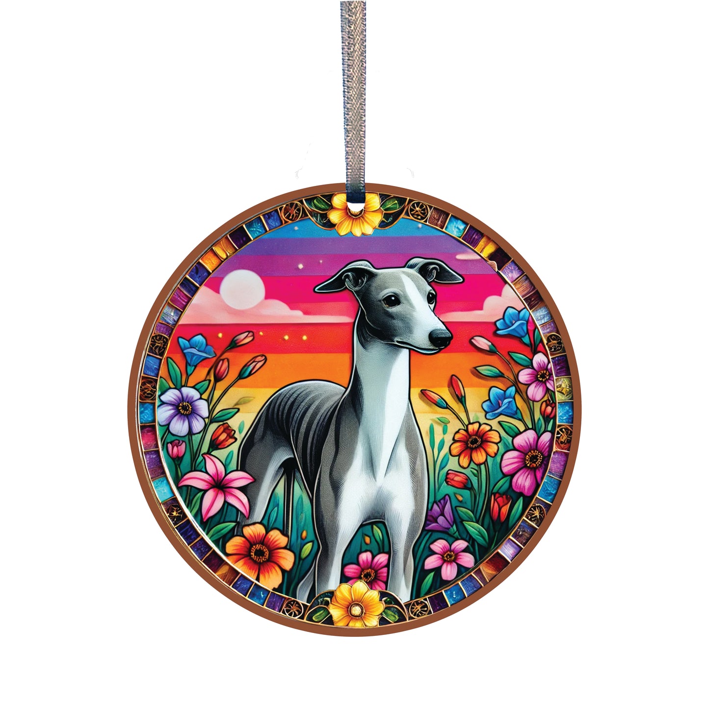Italian Greyhound, Acrylic Window Ornament #SC447 by d'ears