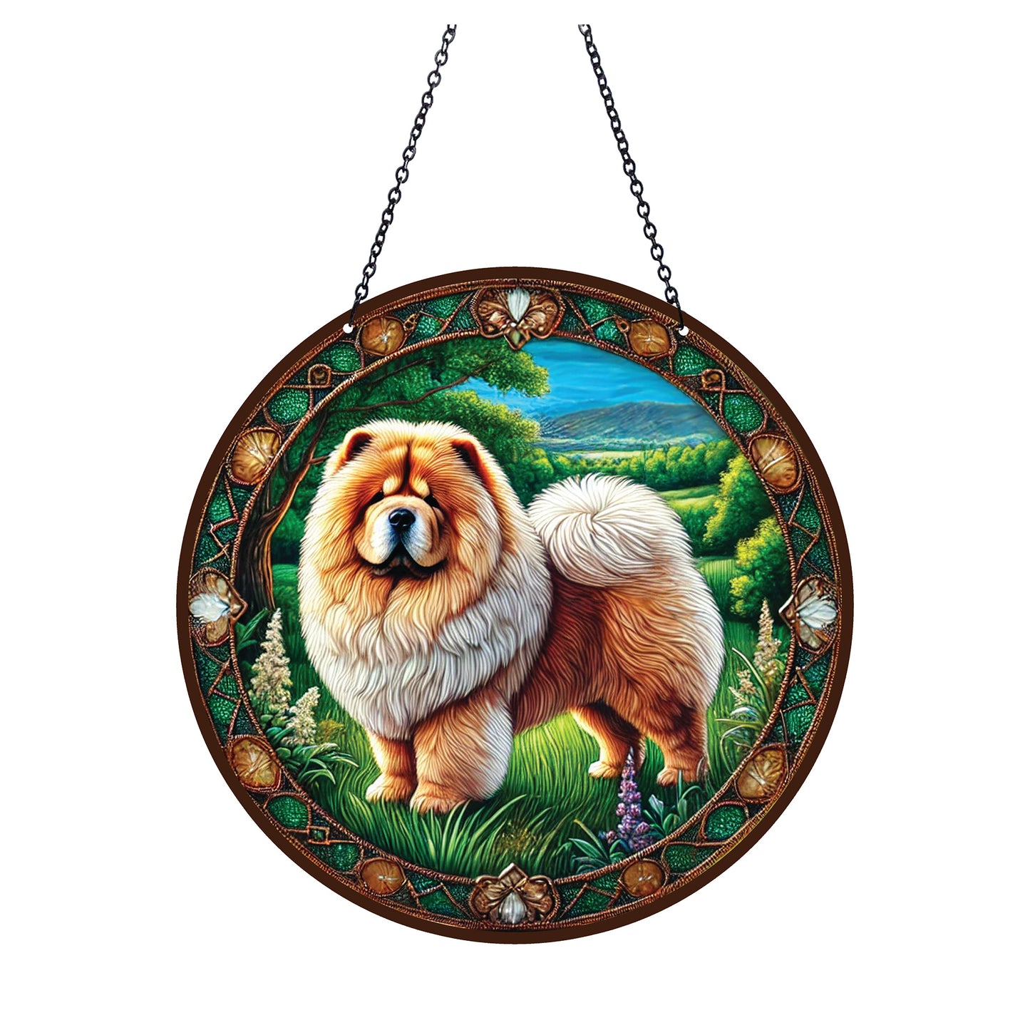 Chow Chow Acrylic Suncatcher with chain #SC472 by d'ears