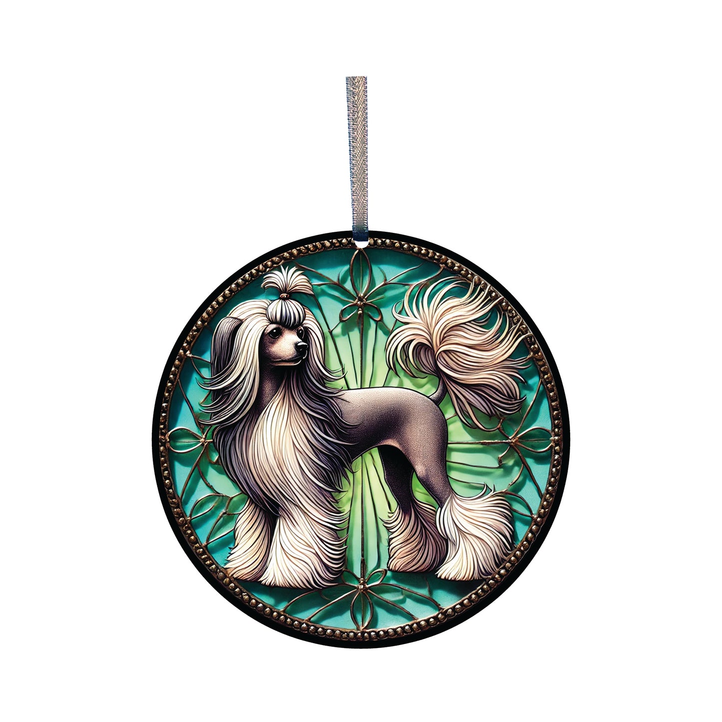 Chinese Crested Acrylic Window Ornament #SC491 by d'ears