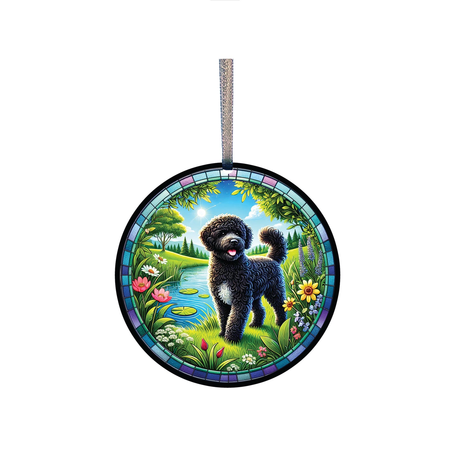Portuguese Water Dog Acrylic Window Ornament #SC498 by d'ears