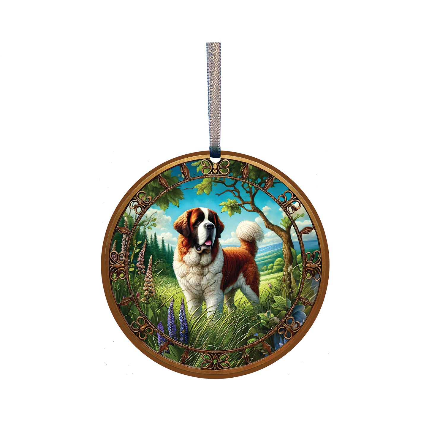 Saint Bernard Acrylic Window Ornament #SC500 by d'ears